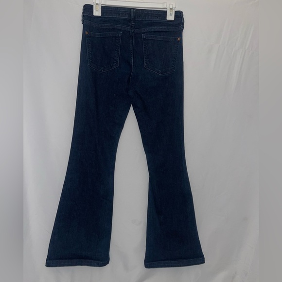 Anthropology Pilcro and the Letterpress STET Jeans size 27 Flare denim Dark Wash - Picture 2 of 9